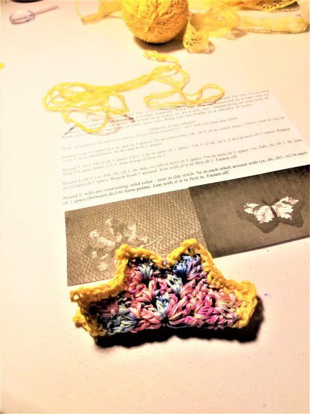 Bunny Wreath - fold the butterfly in half and glue at tips