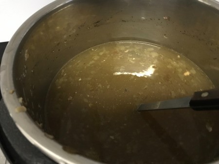 broth with scraps removed