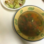 bowls of soup & salad