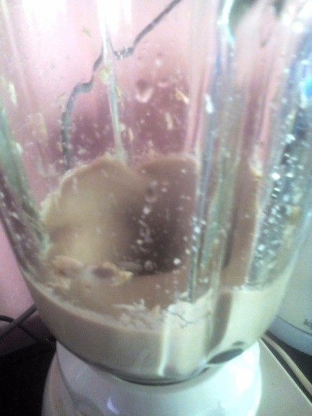 water added to blender