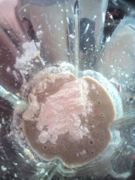 flour added to blender