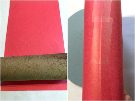 Paper Rocket Toy - cut paper towel roll to length and wrap with construction paper, glue or tape in place