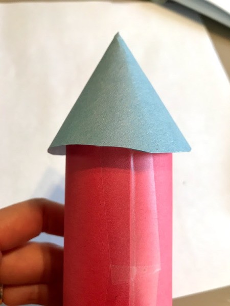 Paper Rocket Toy - attach cone