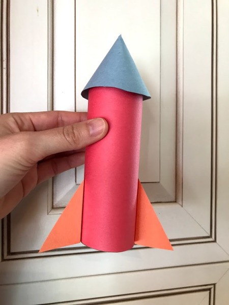 Paper Rocket Toy - vanes attached