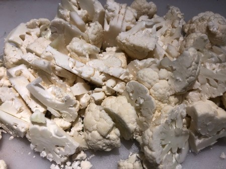 Cauliflower flowerlets chopped