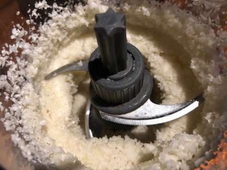 Cauliflower in food processor