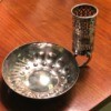 Identifying a Small Silver Dish with an Attached Cylinder - dish