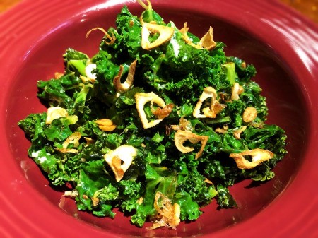 Garlic Chip on Parmesan Kale