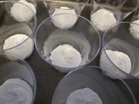 whipped cream on bottom of cup