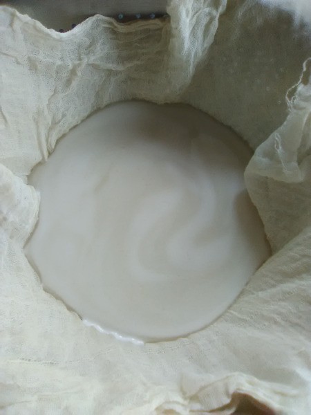 straining Rice Milk
