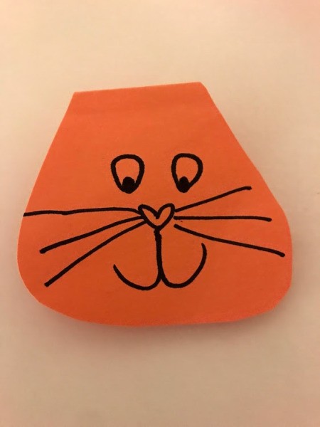 Bunny Card - draw face