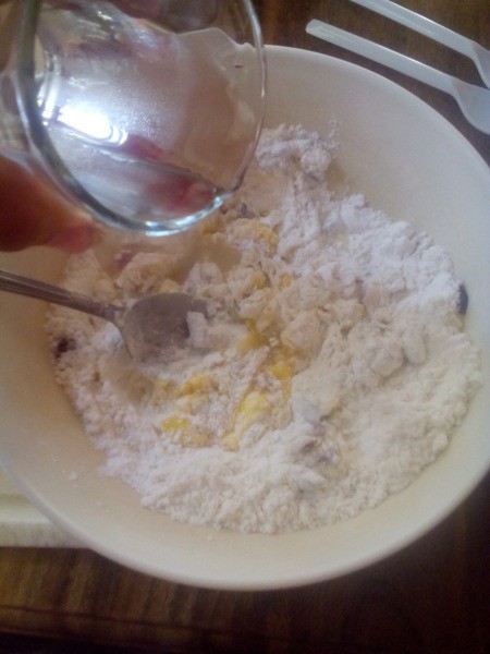 water added to batter