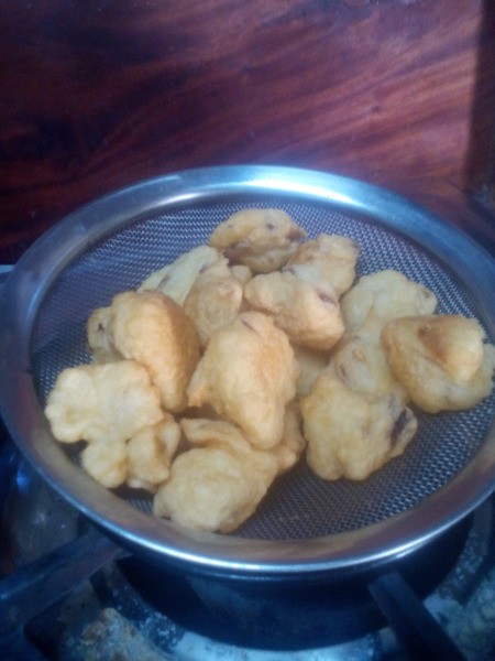 draining dough balls