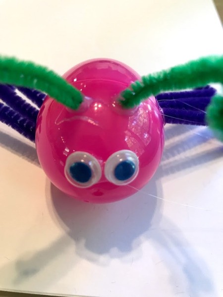 Plastic Egg Fireflies - glue on eyes
