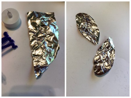 Plastic Egg Fireflies - scrap foil wings