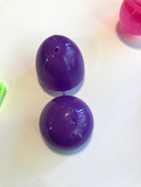 Plastic Egg Spider Craft - open the egg