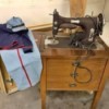 Advice for Choosing a Vintage Sewing Machine - vintage Domestic sewing machine in a cabinet