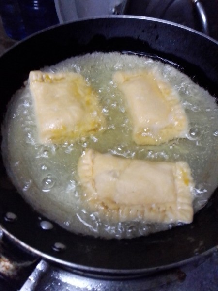 frying Mango Pocket Pies