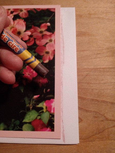 Easter Card Notebook with Stickers - mark to trim paper to fit card