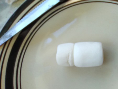 Marshmallow Peepsters - stick one half to a whole one