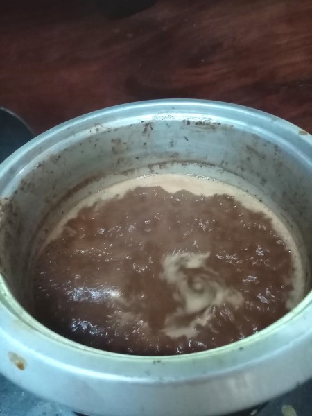 Hot Chocolate thickening in pot