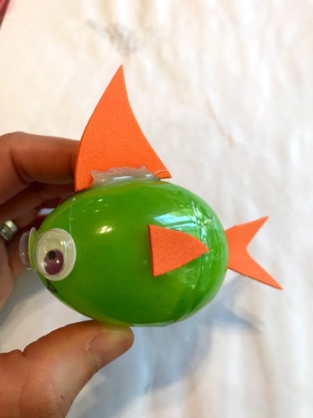 Baby Shark from Easter Egg - glue on tail fin