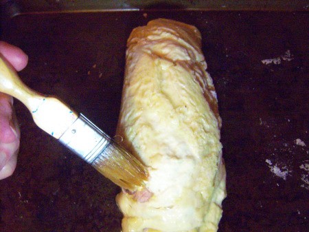 Mozerella Ham Swirl Bread