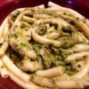Leek and Walnut Pesto on pasta