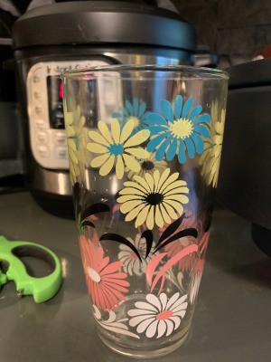 Identifying Vintage Drinking Glasses - glasses with multicolored flowers