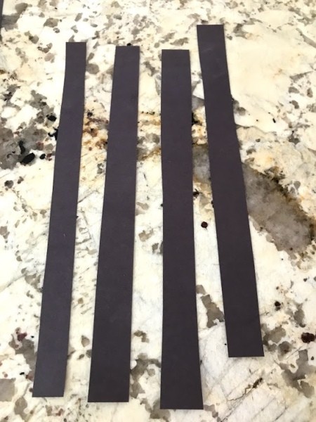 Paper Spider Hat - cut 4 thinner strips of paper