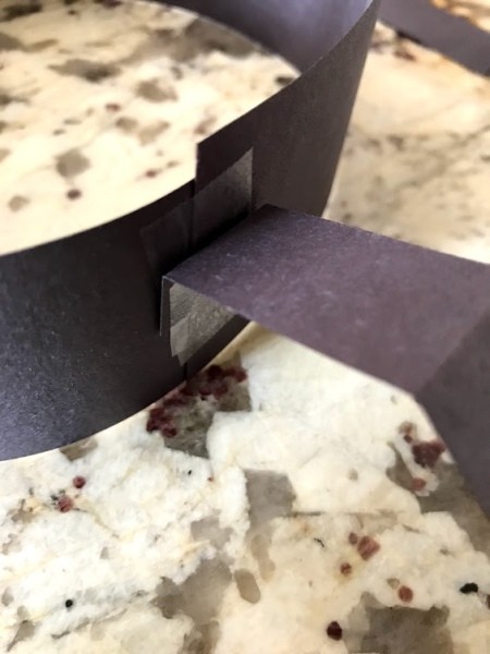 Paper Spider Hat tape on the legs