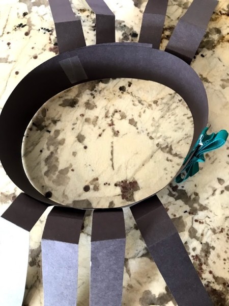 Paper Spider Hat - view of hat with all legs attached