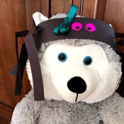 Paper Spider Hat  - bear wearing hat