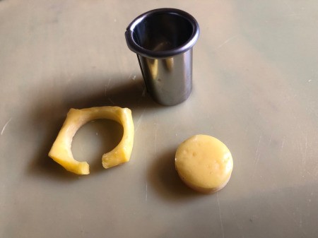 DIY Turntable Cake - to make knobs use a small cutter and cut circles from 2 Starburst candies, press the circles onto the bottom of the cake