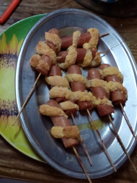 Sausage Twisters on plate