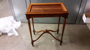 Value of an Old Wooden Table - four legged table with decorative bracing