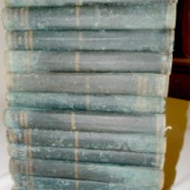 Value of 1902 Collier's Encyclopedias - stack of very worn books