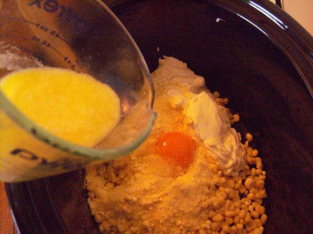 adding butter to Crock Pot