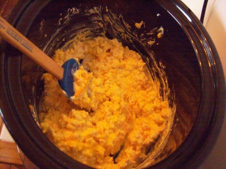 mixing ingredients in crock pot