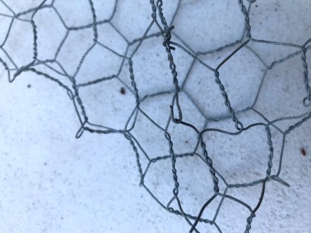 DIY Hanging Envelope Planter - twisted wire ends