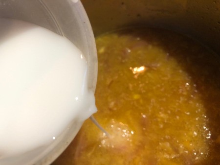 milk added to Instant Pot