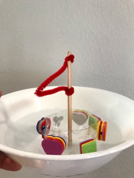 Recycled Plastic Bottle Boat - side view