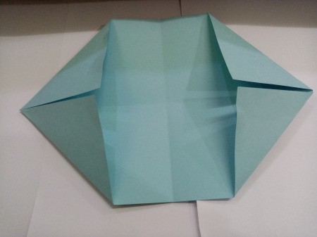 How to Make a Paper Office Supplies Container - open and fold the corners inward