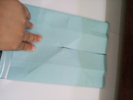 How to Make a Paper Office Supplies Container - open and refold