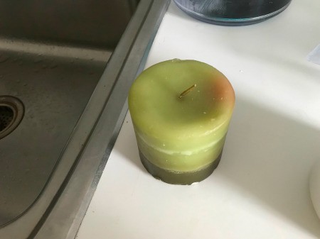 A new candle, ready to be burned.