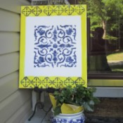 Easy Canvas Art -artwork displayed outside on porch