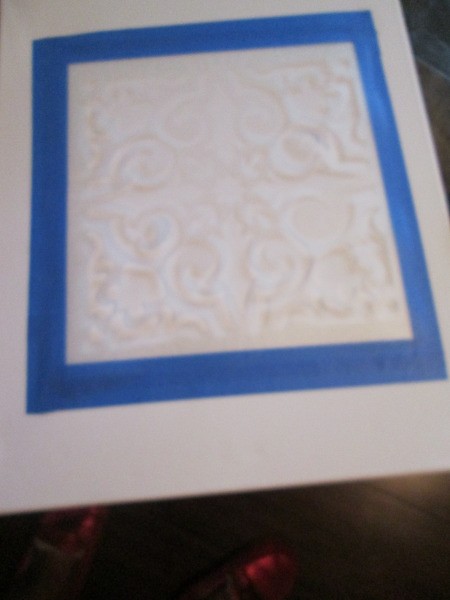 Easy Canvas Art - tape stencil to canvas board