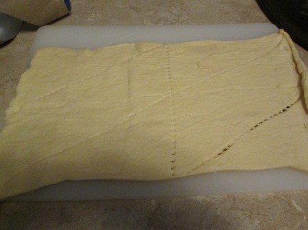 flatten crescent roll dough