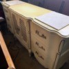 Value of a Vintage Bassett Dresser - white triple dresser