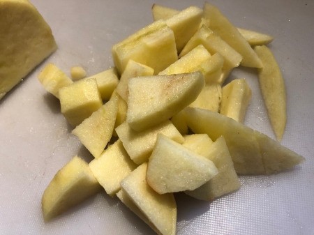chopped apples
